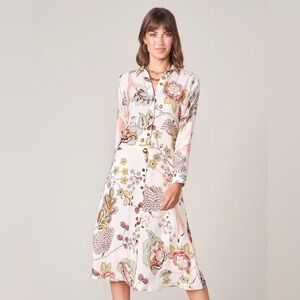 Spartina Peyton Shirt Dress Jones Hundred Cream size L